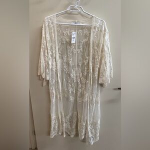 New Cream Lace Kimono